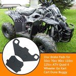 HOLATO Disc Brake Pads for 50cc 70cc 90cc 110cc 125cc Tao Tao ATA125D ATA125G SunL JCL DongFang Coolster Kandi Supermach Tank Kandi Kinroad Coleman ATV Quad 4 Wheeler Go Kart Cart Dune Buggy 2 Pair