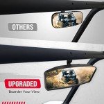 Kemimoto UTV Center Rear View Mirror for Can-Am