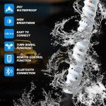 2PCS 1ft RGB COB LED Whip Lights with Remote