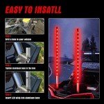 2PCS 4FT Red LED Whip Lights for ATVs
