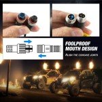 2PCS 1ft RGB COB LED Whip Lights with Remote