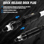 2PCS 1ft RGB COB LED Whip Lights with Remote