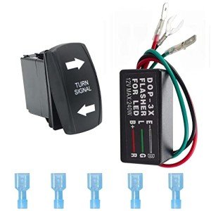 Green LED Universal Turn Signal Rocker Switch Kit