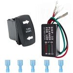 Green LED Universal Turn Signal Rocker Switch Kit
