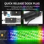 DREAMOTOR 1FT RGB Whip Lights with Remote Control