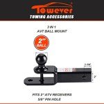 Towever 2" ATV Receiver Hitch with Ball Mount