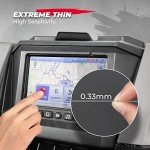 KEMIMOTO Tempered Glass Screen Protector Compatible with Polaris RZR PRO XP/R Turbo Sportsman Ranger General Xpedition 7 inch Ride Command Snowmobile 7S Display Touchscreen 2021 2022 2023 2024 2025