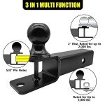 SKYMIRO 3-in-1 ATV UTV Hitch Mount Adapter