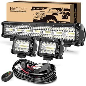 NAOEVO 20” LED Light Bar & 4” Pod Lights