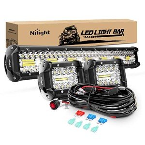 Nilight 20" 420W LED Light Bar and Pods Set