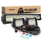 Nilight 20" 420W LED Light Bar and Pods Set