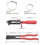 ZYLJHZ CV Boot Banding Tool - ATV CV Joint Axle Boot Clamp Pliers Tool, CV Axle Boot Clamp Kit With 10psc Crimp Bands - Ear Type Extension For Most Cars