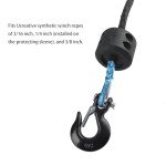 Winch Rope Hook Rubber Stopper with Steel Fasteners