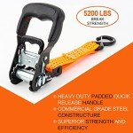 3-Point Ratchet Tire Strap for ATV & UTV
