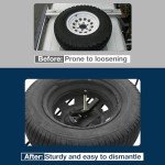 Vanhoxcci Roof Rack Spare Tire Carrier with Lock