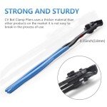 2 CV Boot Clamp Plier with 20PCS 304 Stainless Steel CV Boot Clamps,CV Axle Removal Tool,Hose Band Axle Pliers Car Banding Tool Kit,Dust Cover Clip Removal Pliers Repair Tool Accessories, Blue