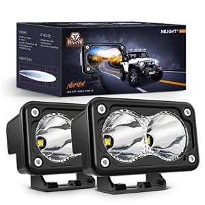 Nilight 3-Inch LED Pods - 1300LM Offroad Lights