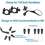 Universal ATV Mirrors for 7/8 Inch Handlebars