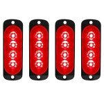 4-LED Red Emergency Strobe Light Bar for ATVs