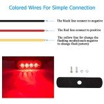 4-LED Red Emergency Strobe Light Bar for ATVs