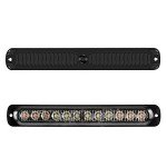 12-LED Amber & White Emergency Strobe Light Bar