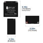 Mighty Max Battery YB12A-A -12 Volt 12 AH, 165 CCA, Rechargeable Maintenance Free SLA AGM Motorcycle Battery