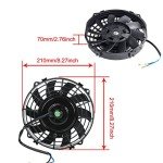 7" Black Slim Electric Radiator Fan Kit