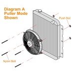 7" Black Slim Electric Radiator Fan Kit