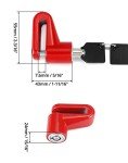 QWORK Anti-Theft Disc Brake Lock for Bikes - 2 Pack