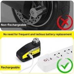 Rechargeable 120dB Alarm Disc Brake Lock
