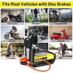 Rechargeable 120dB Alarm Disc Brake Lock