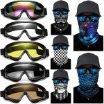 10-Pack Dirt Bike Goggles and Face Masks Set