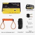 Rechargeable 120dB Alarm Disc Brake Lock