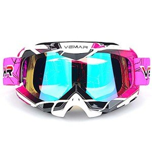 Pink ATV Motocross Goggles - Windproof & Scratch-Resistant