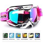 Pink ATV Motocross Goggles - Windproof & Scratch-Resistant