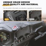 KEMIMOTO Electric Device GPS Mount Storage Box Compatible with 2019-2023 Polaris RZR XP Turbo RZR XP 1000 Accessories RZR Tablet Mount RZR Phone Mount Extra Space Adjustable Navigation Tablet Holder