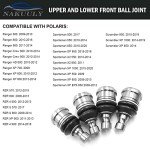 Nakuuly Upper and Lower Front Ball Joint 4 Pcs Compatible with Polaris RZR 570 800 900 All Models Ranger Sportsman Scrambler Replaces # 7061220 7061187 7081505 7081580