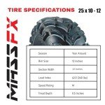 4-Piece ATV/UTV Tire Set - 25x8-12 & 25x10-12
