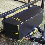 WEIZE Black Steel Trailer Tongue Tool Box 2.31cu.ft