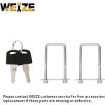 WEIZE Black Steel Trailer Tongue Tool Box 2.31cu.ft