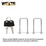 WEIZE Black Steel Trailer Tongue Tool Box 2.31cu.ft