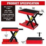 Big Red Portable Steel ATV/UTV Scissor Jack