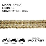 HILAKE 520 Heavy Duty O-Ring Motorcycle Chain 130 Links
