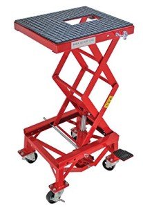 Ultra-Stabile Hydraulic Motorcycle Lift Table, 300 lbs Capacity