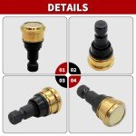 Nakkaa 7061220 4 PCS Upper and Lower Front Ball Joint Compatible with RZR 570 Ranger 800 Sportsman 550 Scrambler 850 Repace 7081505 7081580