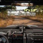 Mofun UTV Center Rear View Mirror with Bracket
