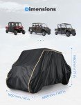 KEMIMOTO Heavy-Duty 4-Seater UTV Waterproof Cover