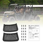 KEMIMOTO Can Am Defender Max Backrest Storage Nets