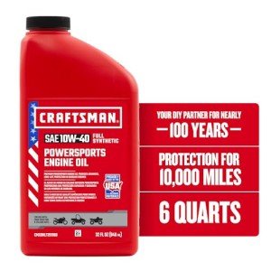 10W-40 Full Synthetic Powersports Engine Oil - 6 Quarts