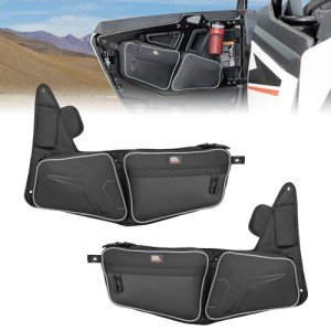 KEMIMOTO 2024/2025+ XP 1000 Front Door Bag Compatible With 2024/2025+ Polaris RZR XP 1000/4 1000 UTV Storage Bags Side Tool Bags PVC Wear Resistant Double Zippers